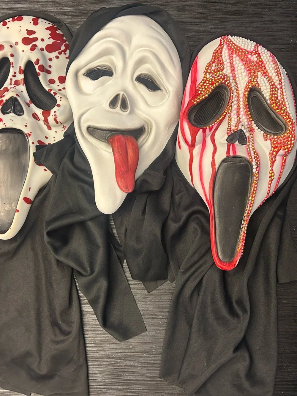 Halloween Ghostface Adult Size Mask Lot Of 3